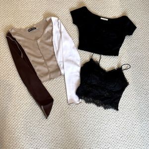 Bundle Price for ALL 3 cropped Tops!